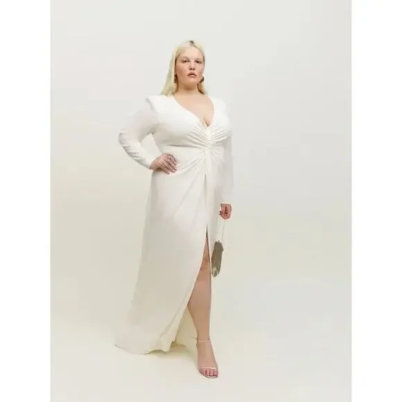 Reformation | Dresses | Reformation Gatsby Ivory Dress Size 8 Nwt Cowl Neck Slip  Gown Wedding | Poshmark